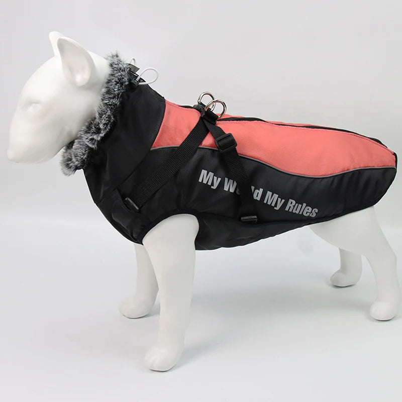 Small Dog Vest Winter Warm Pet Clothes Cotton Dogs Coat Harness For Medium Bulldog Big Dog Clothes Jacket