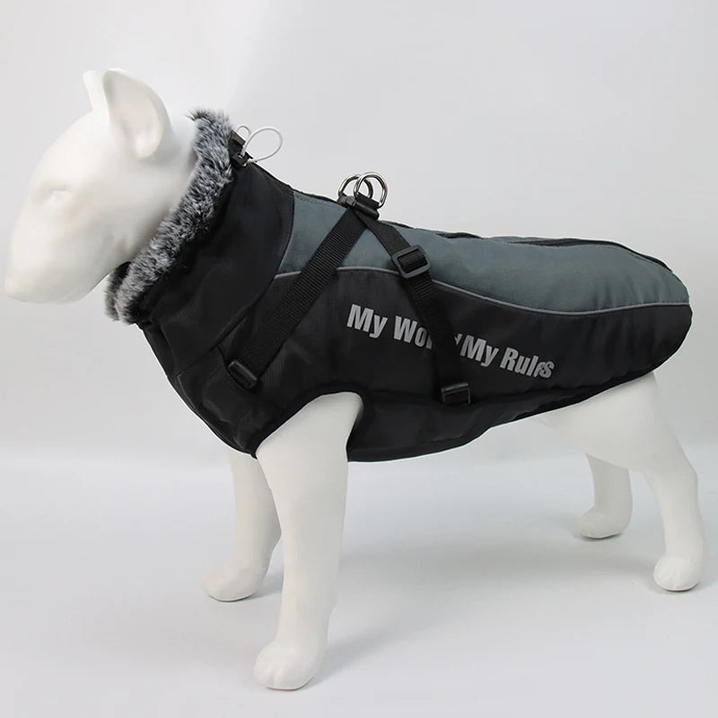 Small Dog Vest Winter Warm Pet Clothes Cotton Dogs Coat Harness For Medium Bulldog Big Dog Clothes Jacket