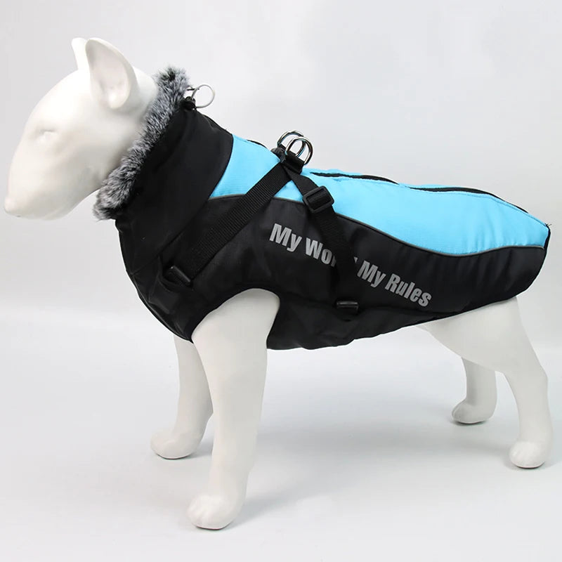 Small Dog Vest Winter Warm Pet Clothes Cotton Dogs Coat Harness For Medium Bulldog Big Dog Clothes Jacket