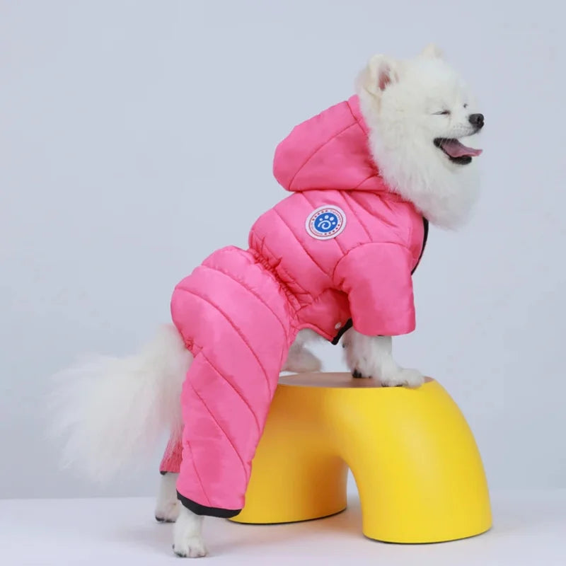 Winter Small Big Large Dog Clothes Waterproof Warm Dog Jacket Puppy Thicker Cotton Coat Christmas Pet Clothes Outfit Jumpsuit