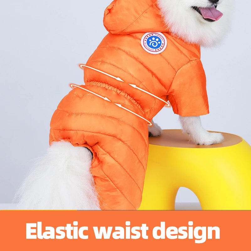 Winter Small Big Large Dog Clothes Waterproof Warm Dog Jacket Puppy Thicker Cotton Coat Christmas Pet Clothes Outfit Jumpsuit