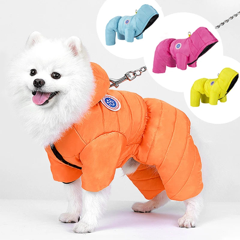 Winter Small Big Large Dog Clothes Waterproof Warm Dog Jacket Puppy Thicker Cotton Coat Christmas Pet Clothes Outfit Jumpsuit