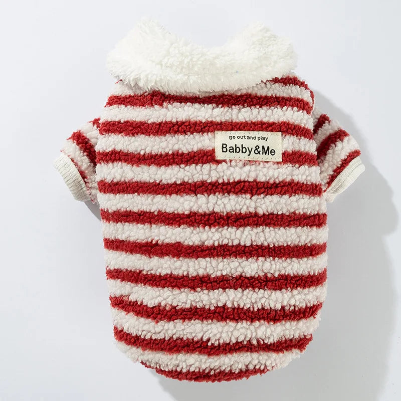 Pet Warm Coat Puppy Warm Clothes Cardigan Apparel Thick Dog Coat Soft Winter Dog Jacket French Bulldog Chihuahua Fleece Clothing