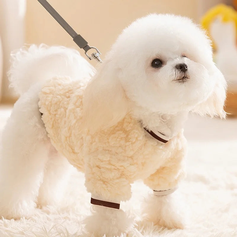 Warm Plush Dog Hoodies Autumn Soft Pet Dog Clothes Animal Pattern Puppy Pullovers Luxury Cat Sweatshirts Pet Hoodies Dog Outfits