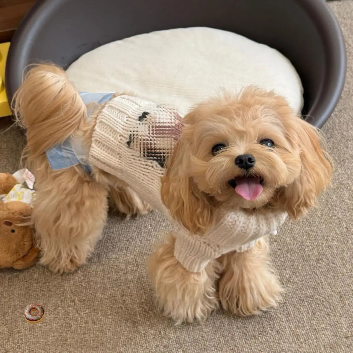 Pet Autumn/Winter Sweater High Neck Small Dog Yorkshire Teddy Knitted Coat Dog Clothes for Small Dogs Puppy Clothes