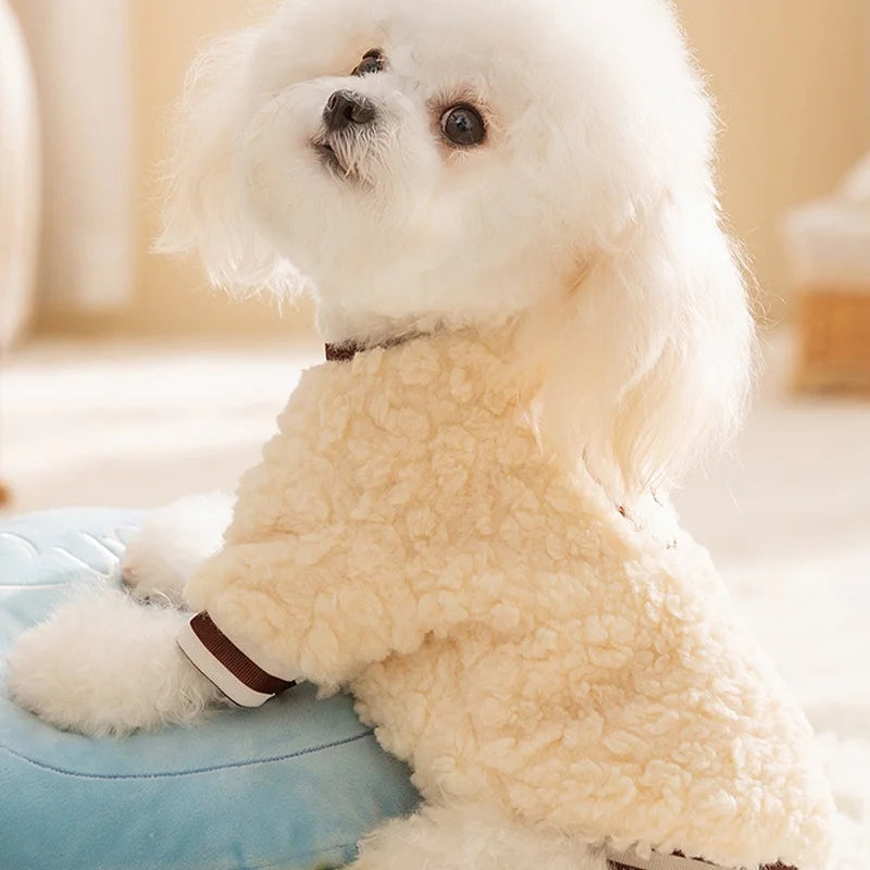 Warm Plush Dog Hoodies Autumn Soft Pet Dog Clothes Animal Pattern Puppy Pullovers Luxury Cat Sweatshirts Pet Hoodies Dog Outfits