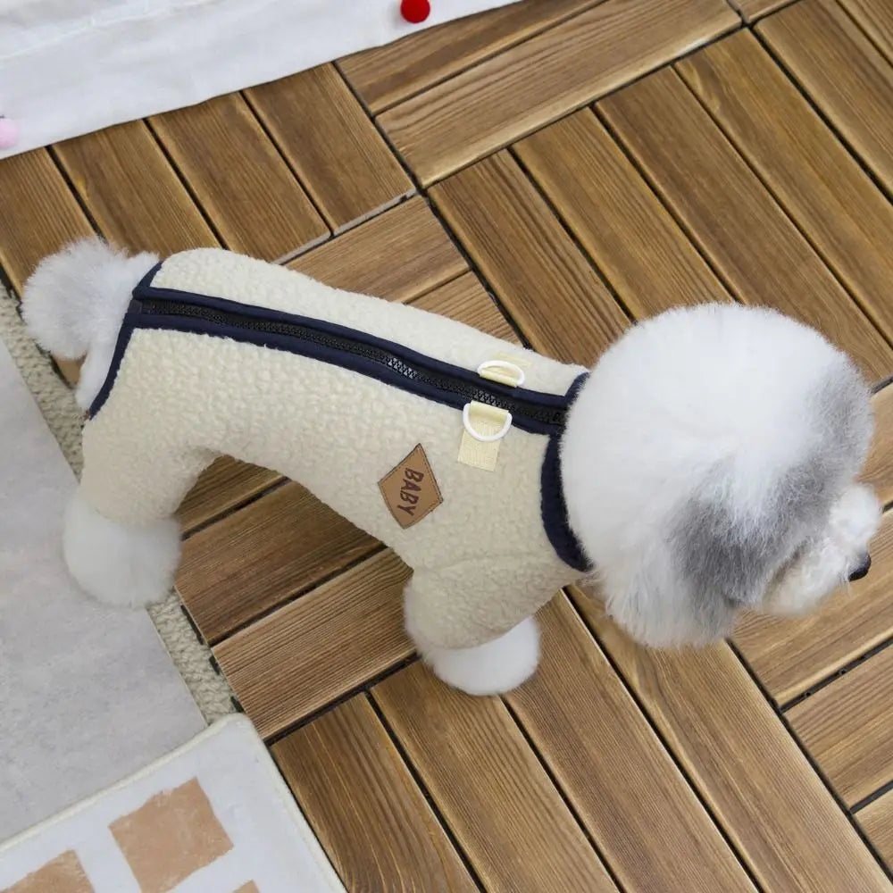 Soft Zipper Pet Outfit for Autumn & Winter