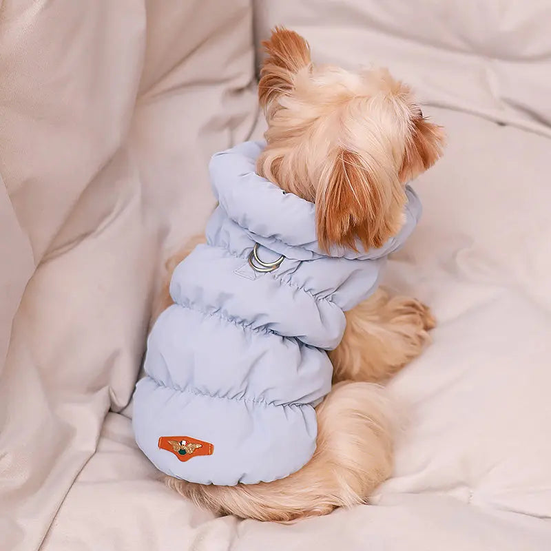 Dog Winter Clothes fleece-lined Small Dog Cat Clothes Thickened Warm Winter Smooth Fabric Solid Color Puppy Dog Coat 2025 New