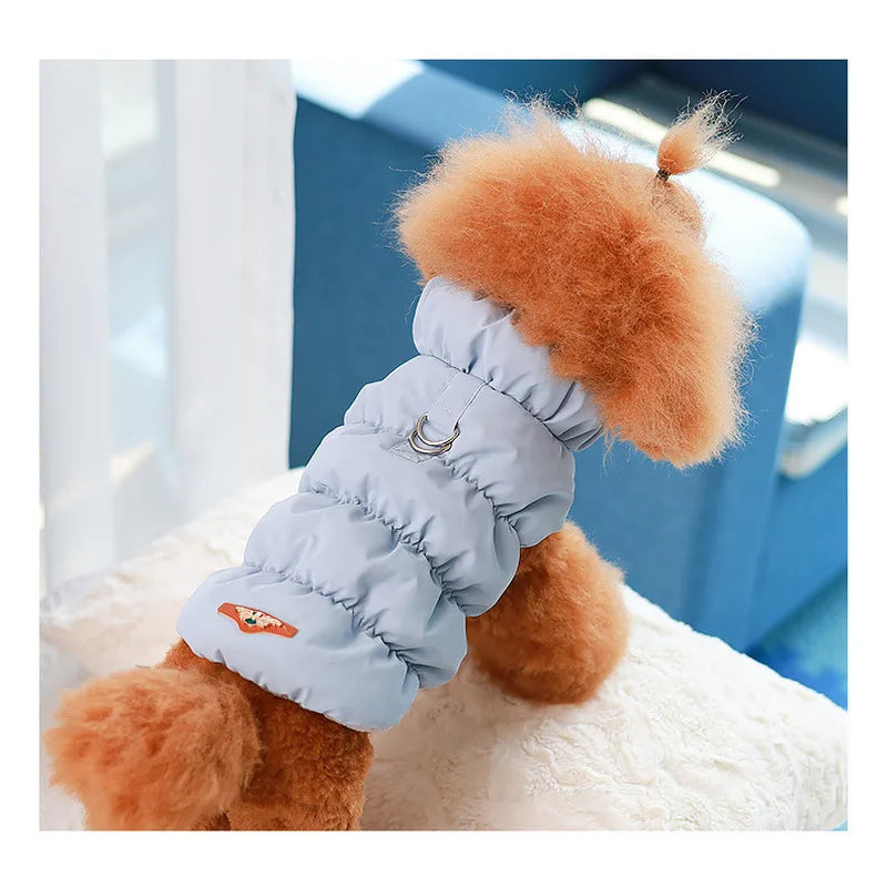 Dog Winter Clothes fleece-lined Small Dog Cat Clothes Thickened Warm Winter Smooth Fabric Solid Color Puppy Dog Coat 2025 New