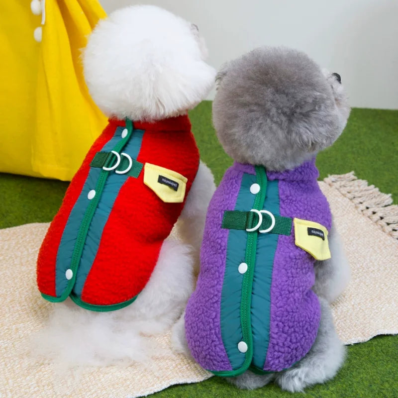 Cute Bear Duck Fleece Dog Coat Autumn Winter Puppy Clothes Pet Costume Cat Clothing Chihuahua French Bulldog Dog Vest Jacket