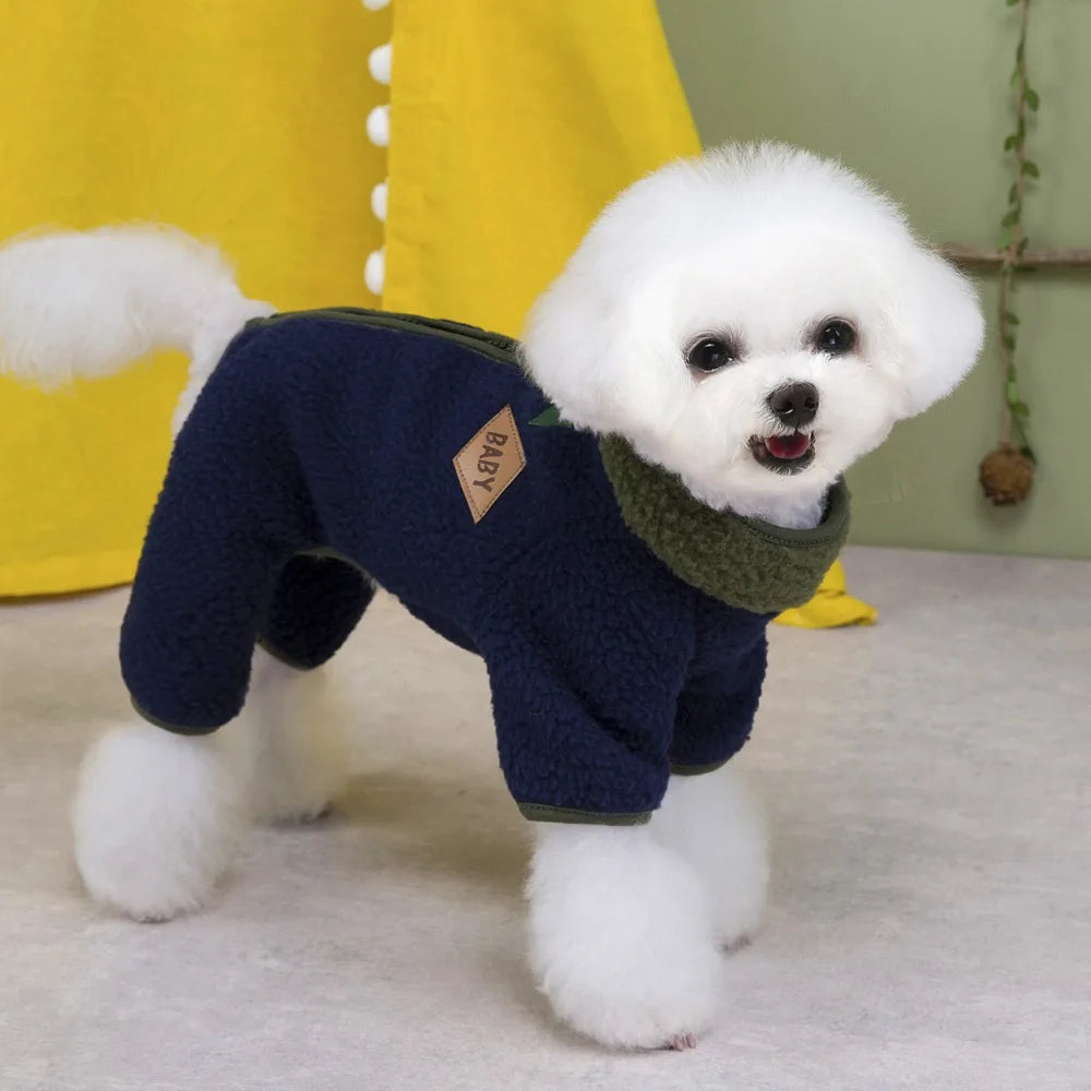 Soft Zipper Pet Outfit for Autumn & Winter