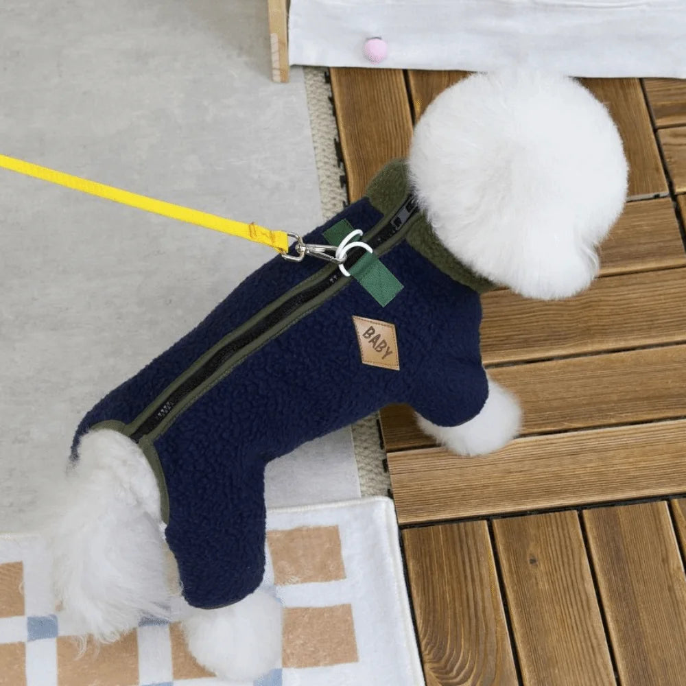 Soft Zipper Pet Outfit for Autumn & Winter