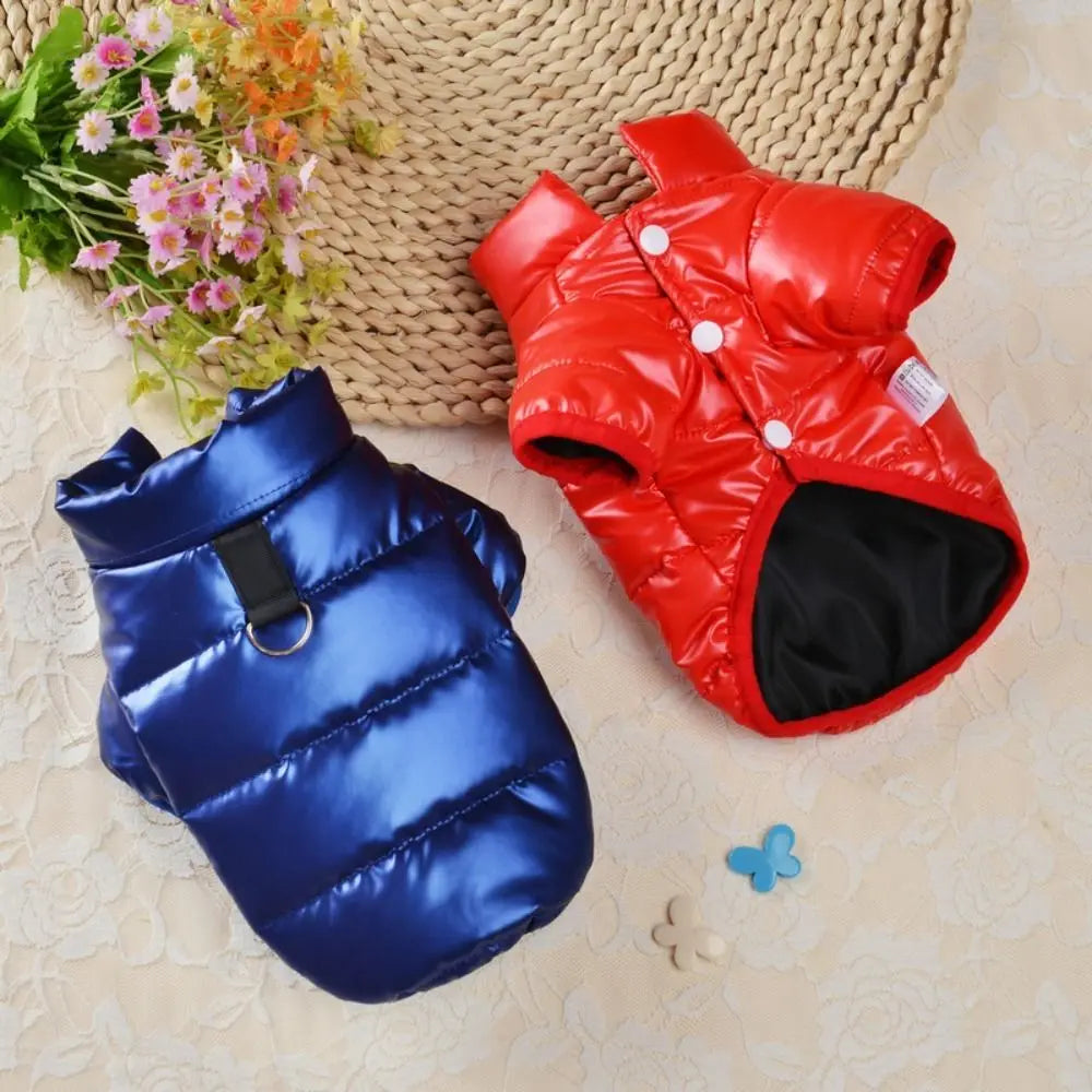 Windproof Leather Puppy Coat