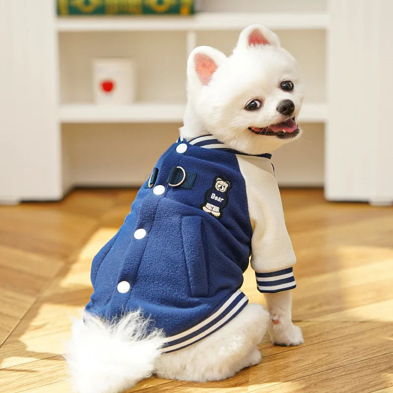 Cute Bear Duck Fleece Dog Coat Autumn Winter Puppy Clothes Pet Costume Cat Clothing Chihuahua French Bulldog Dog Vest Jacket