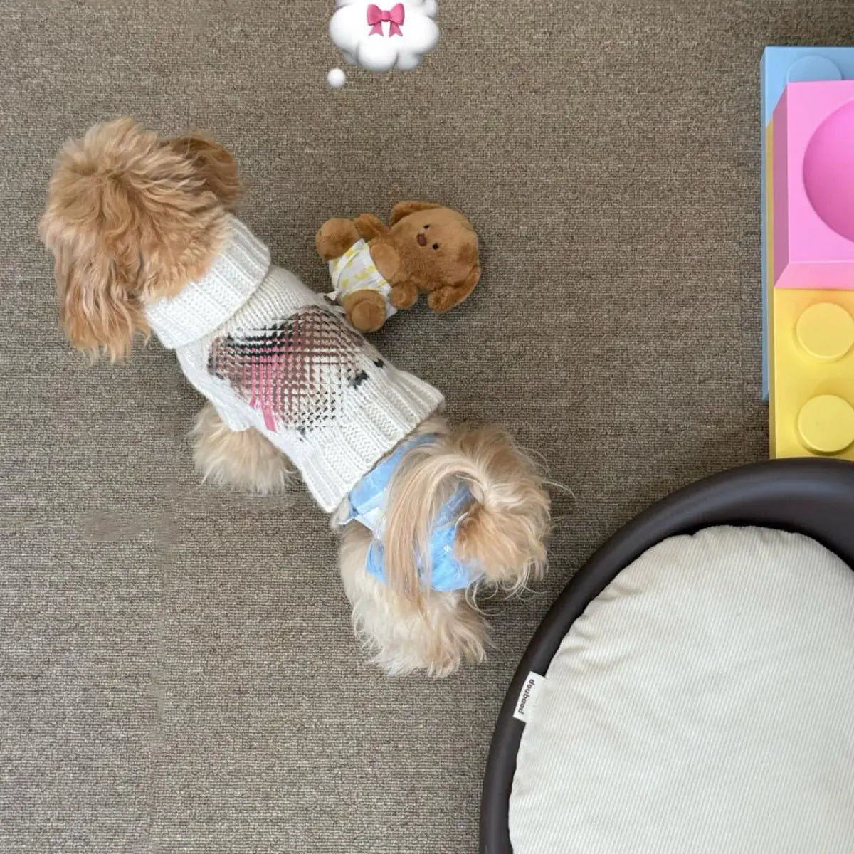 Pet Autumn/Winter Sweater High Neck Small Dog Yorkshire Teddy Knitted Coat Dog Clothes for Small Dogs Puppy Clothes