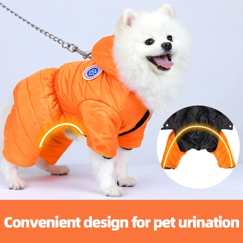 Winter Small Big Large Dog Clothes Waterproof Warm Dog Jacket Puppy Thicker Cotton Coat Christmas Pet Clothes Outfit Jumpsuit
