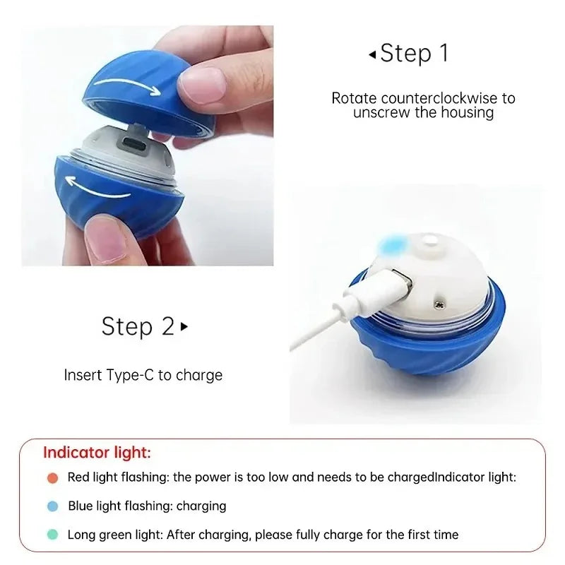 Smart Dog Toy Ball Electronic Interactive Pet Toy Moving Ball USB Automatic Moving Bouncing for Puppy Birthday Gift Cat Products