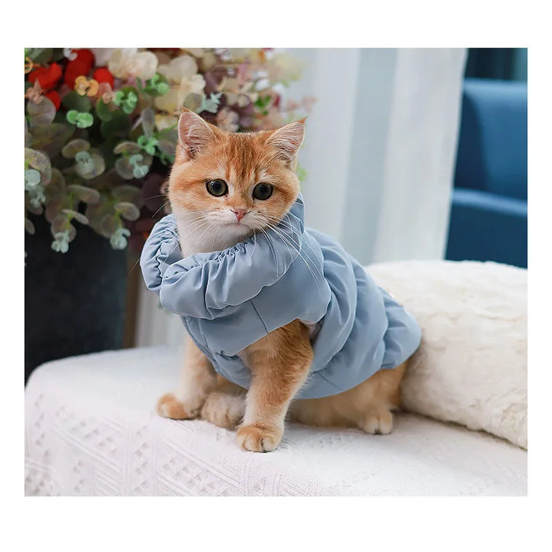 Dog Winter Clothes fleece-lined Small Dog Cat Clothes Thickened Warm Winter Smooth Fabric Solid Color Puppy Dog Coat 2025 New