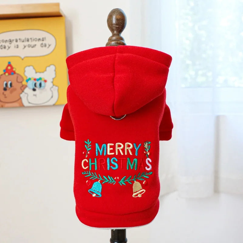 Two-Legged Pet Princess Printed Sweatshirt/Onesie, Hooded Fleece Thermal Underwear, Autumn/Winter Dog and Cat Clothing